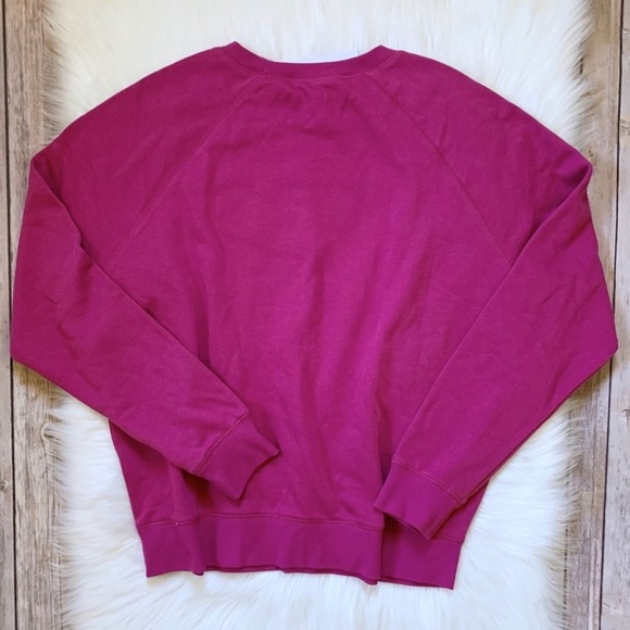 UGG Fuchsia Fuzzy Logo Crewneck Sweatshirt - Picture 3 of 5